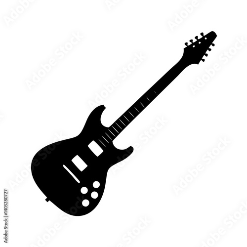 electric guitar icon, electric guitar silhouette vector illustration-simple silhouette illustration of electric guitar, perfect for electric guitar logos and icons