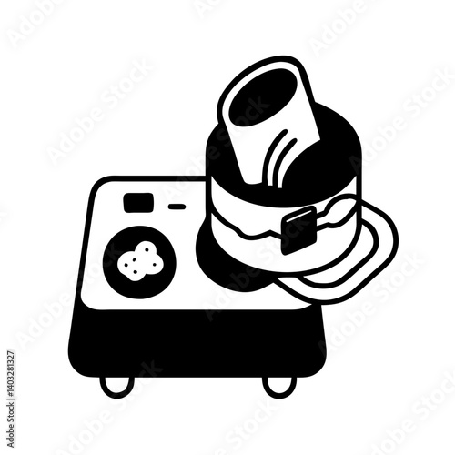 food processor icon, food processor silhouette vector illustration-simple silhouette illustration of food processor, perfect for food processor logos and icons