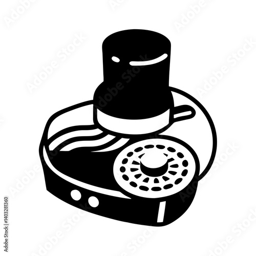 food processor icon, food processor silhouette vector illustration-simple silhouette illustration of food processor, perfect for food processor logos and icons