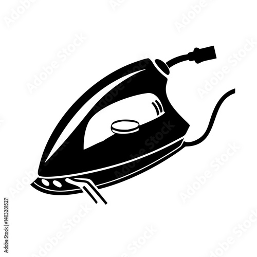 electric iron icon, electric iron silhouette vector illustration-simple silhouette illustration of electric iron, perfect for electric iron logos and icons