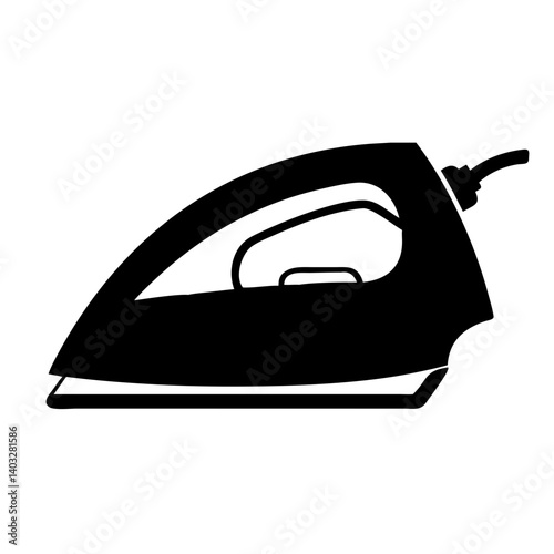 electric iron icon, electric iron silhouette vector illustration-simple silhouette illustration of electric iron, perfect for electric iron logos and icons