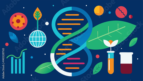 These descriptions provide a variety of contexts and themes related to the future of gene editing suitable for vector illustrations.