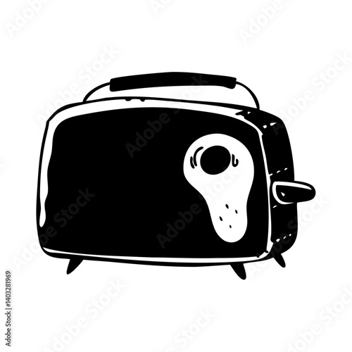 toaster icon, toaster silhouette vector illustration-simple silhouette illustration of toaster, perfect for toaster logos and icons