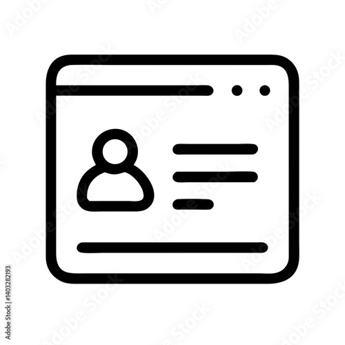 User role icon illustration on a white background, clean and modern design