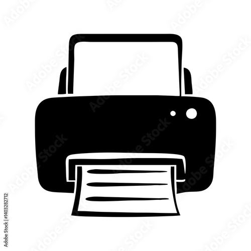 printer icon, printer silhouette vector illustration-simple silhouette illustration of printer, perfect for printer logos and icons