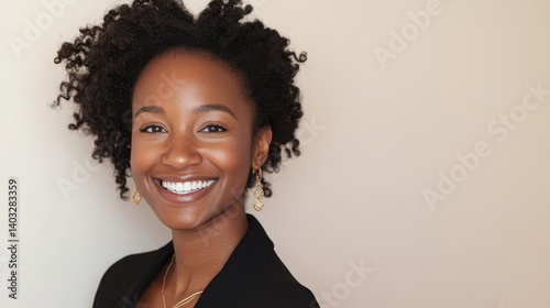 a smiling woman in white background 18