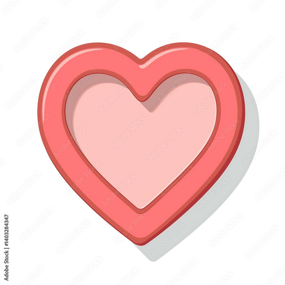 Heart Emoji Love Symbol Illustration - Romantic Pink Vector Design for Greeting Card and Digital Art Heart Emoji Love Symbol Illustration - Romantic Pink Vector Design for Greeting Card and Digital Art