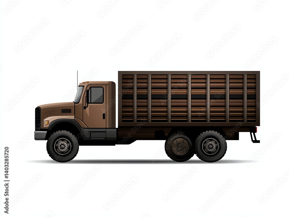 a livestock trailer clipart, farm transport icon, rustic vector style, earthy tones, isolated on white background a livestock trailer clipart, farm transport icon, rustic vector style, earthy tones, isolated on white background