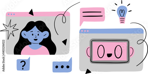 Person Receiving AI Assistance on Laptop