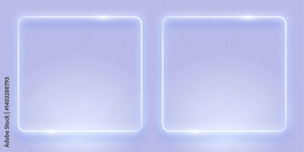 Abstract background with neon lights of vibrant colors glowing perpendicular lines on shiny reflecting background. Vector 3d render, square glowing in the bright wall, white neon light frame Abstract background with neon lights of vibrant colors glowing perpendicular lines on shiny reflecting background. Vector 3d render, square glowing in the bright wall, white neon light frame