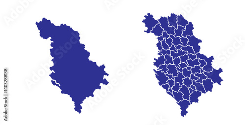 albania Map Vector Image on White Background.