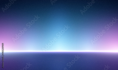 Soft neon gradient studio room, abstract background pattern, walls and floor reflect neon lights, soft grainy texture vintage style, technology connected blue-pink background. Future technology.