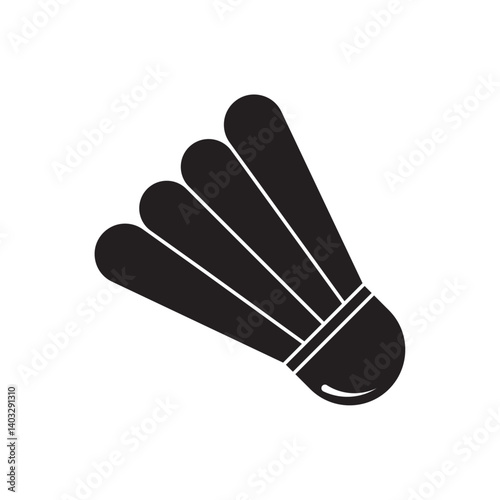 badminton ball flat icon vector