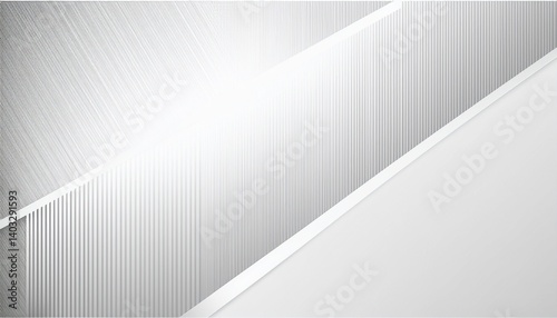 Abstract elegant white and gray background with diagonal stripes lines. Generated image