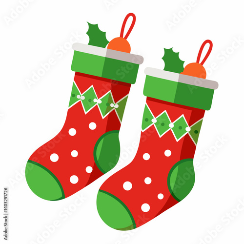 Christmas  stockings isolated on white background