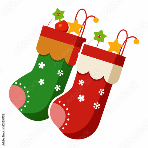 Christmas  stockings isolated on white background