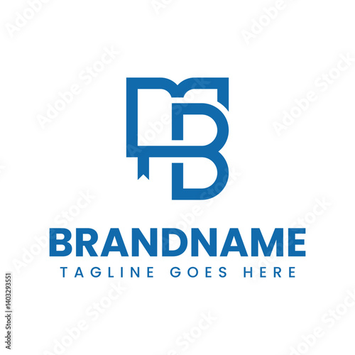 Letter B or MB Book Education Logo, symbolizing knowledge, inspiration, and academic excellence