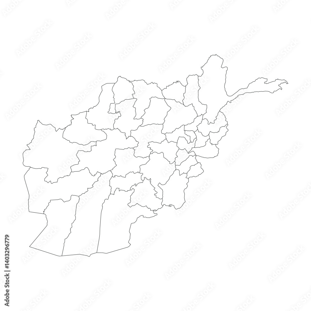 Afghanistan Map Outlines Design Afghanistan Map Outlines Design