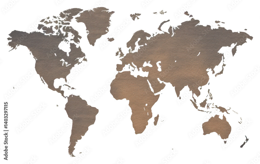 Obraz premium PNG Map world topography world map.