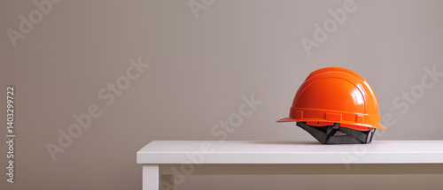 Construction safety helmet hard hat personal protective equipment orange