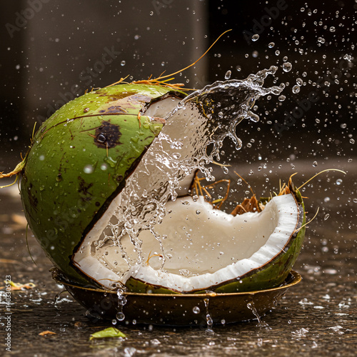Freshly Cracked Coconut wit...