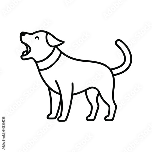 vector illustration of a dog