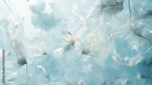 Wallpaper Mural Seeds floating, blue sky, clouds, ethereal, design Torontodigital.ca