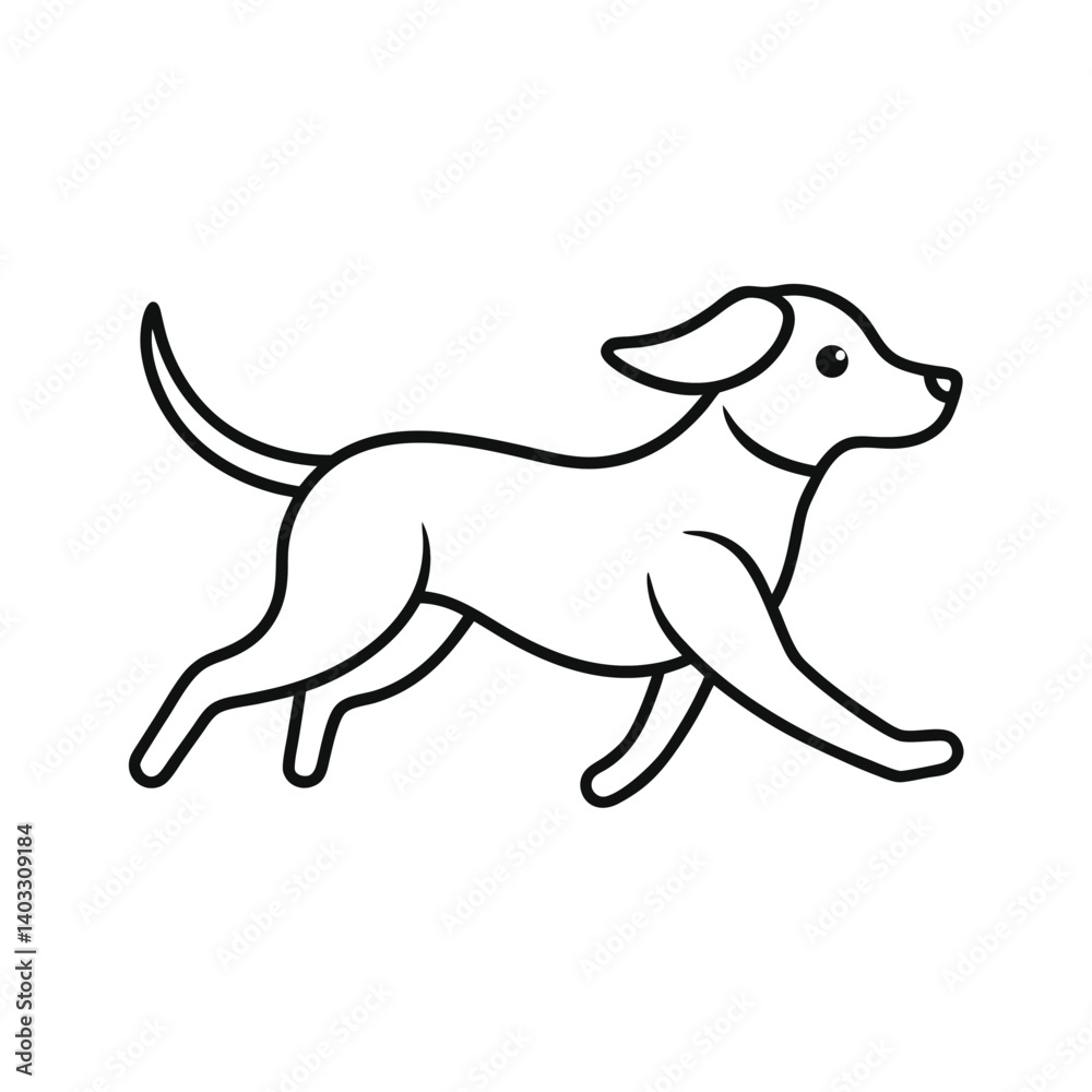 Fototapeta premium vector image of a dog
