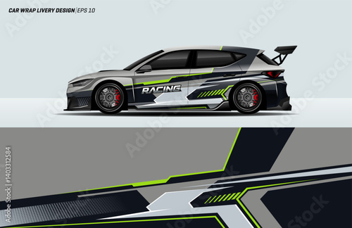 Car wrap livery design. vinyl sticker design in vector file
