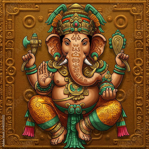 Decorative Hindu God Ganesh...