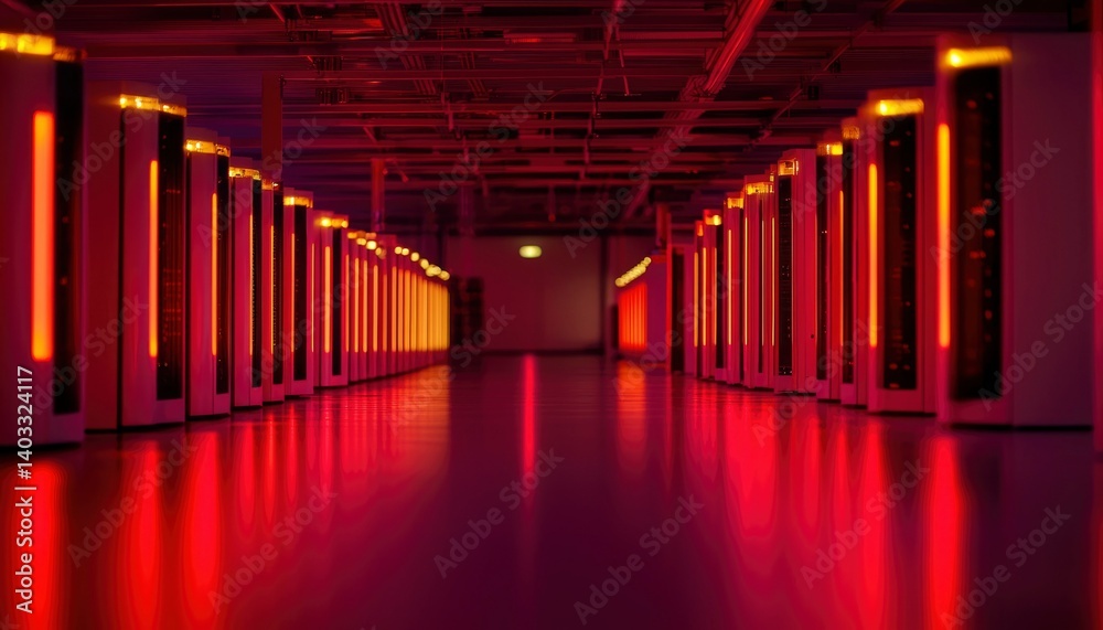 Fototapeta premium Server Room Corridor (2)