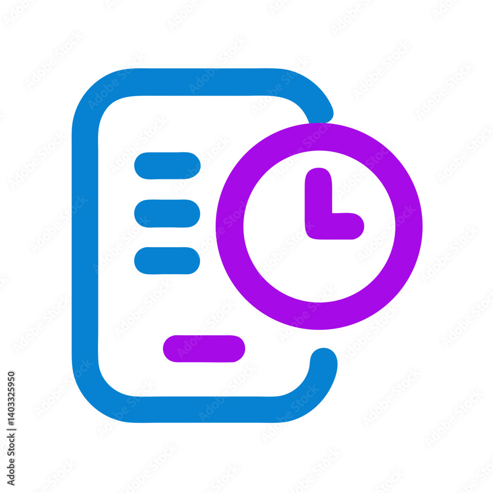 Icon representing project deadline and time management Icon representing project deadline and time management