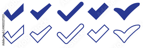 Approved icon set vector. Certified Medal Icon