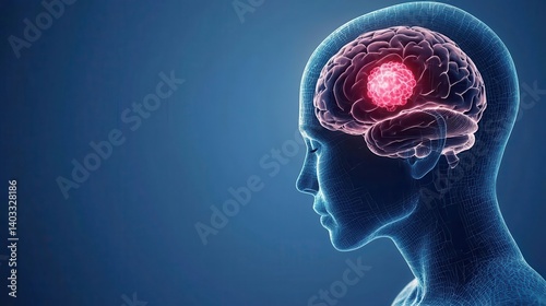 Wallpaper Mural Female neurologist explaining brain tumor location using digital 3D scan Torontodigital.ca