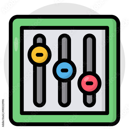 An editable design icon of volume equalizer 