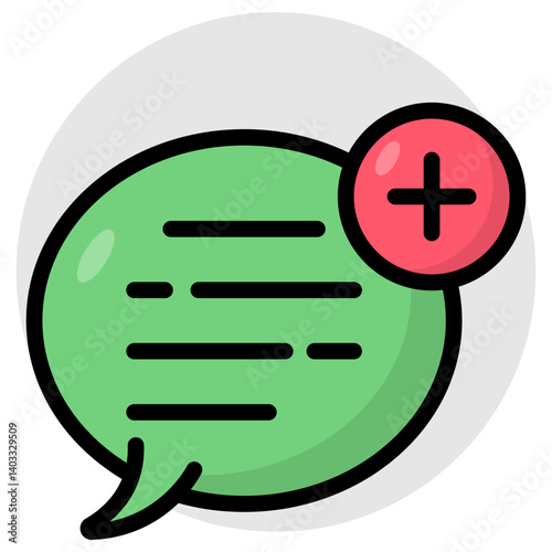 Modern design icon of add chat