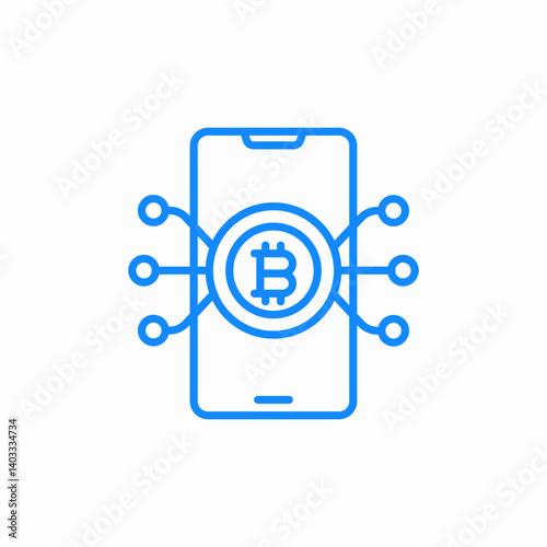 bitcoin management icon sign vector