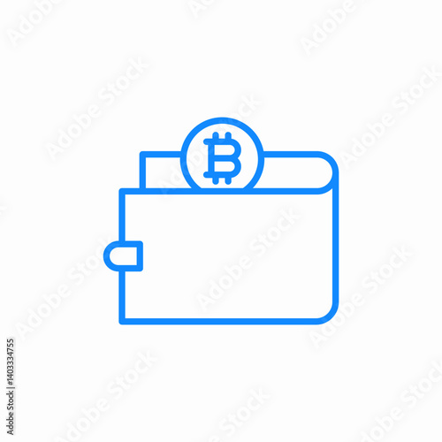 bitcoin wallet icon sign vector
