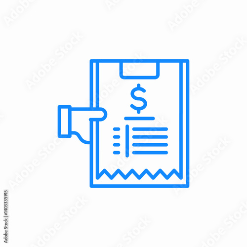 financial invoice icon sign vector