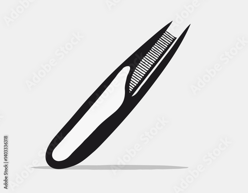 Sèche-cheveux noir. Outils modernes de sèche-cheveux et de coiffure vectorielle et d’illustration