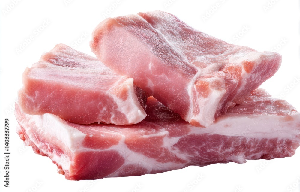 Pork Belly Stack Fresh Meat Cut with Layers of Fat Pork Belly Stack Fresh Meat Cut with Layers of Fat