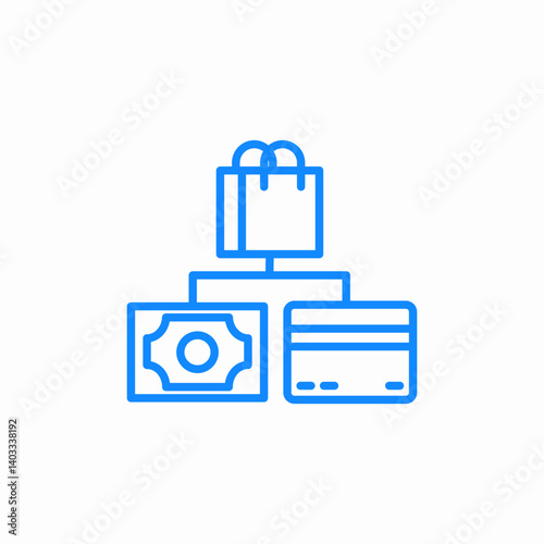 shopping payment options icon sign vector