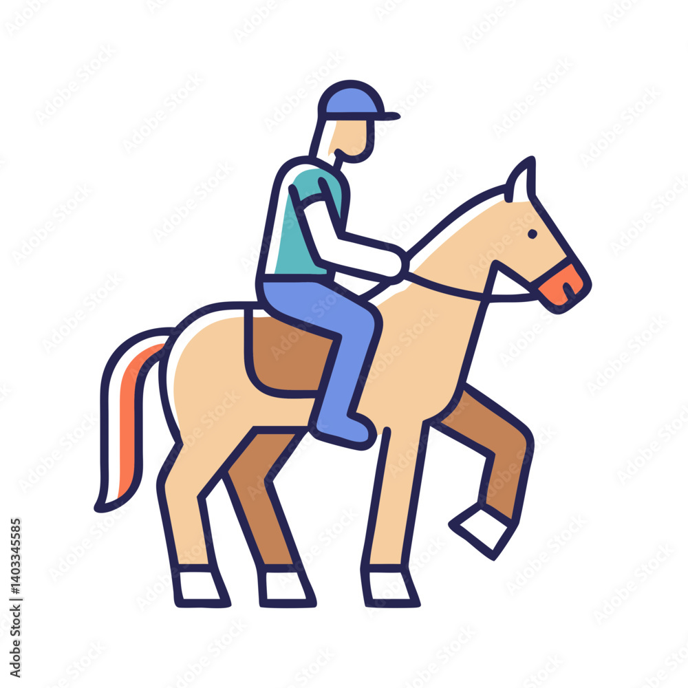 Equestrian riding a horse confidently in a picturesque outdoor environment
Equestrian riding a horse confidently in a picturesque outdoor environment