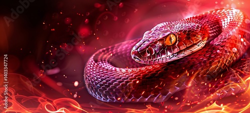 Cobra snake ready to pounce on its prey, ai generative