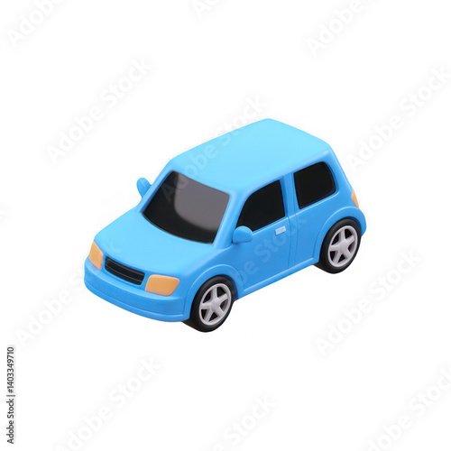 3D cartoon illustration of a car