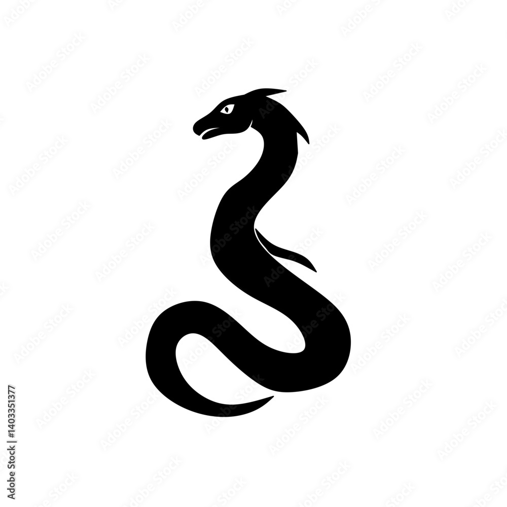 Obraz premium black and white snake
