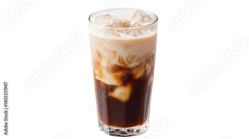 glass of cola with ice