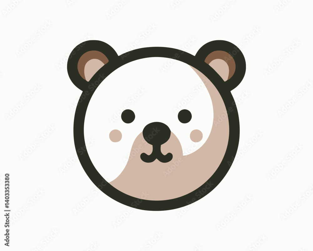Modern Hand-Drawn Bear Logo for Child-Oriented Products Modern Hand-Drawn Bear Logo for Child-Oriented Products