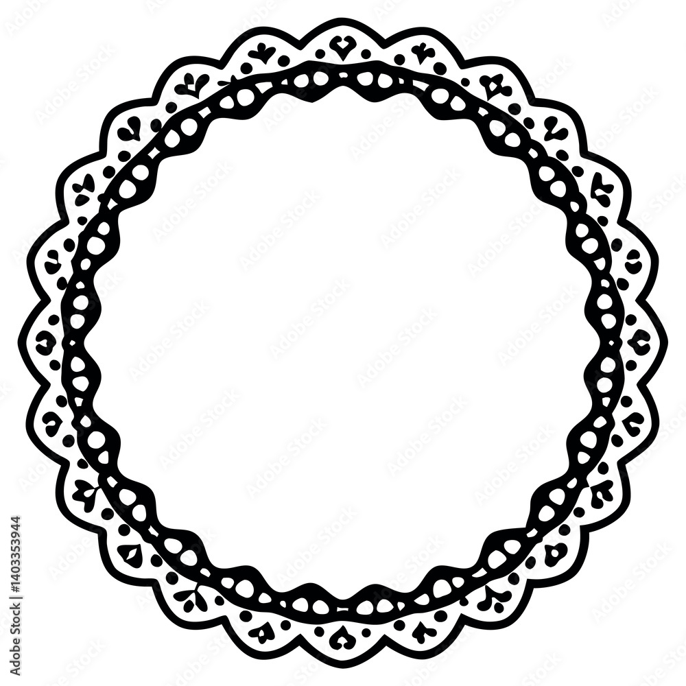 Different style lace borders icon Different style lace borders icon
