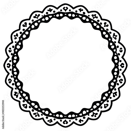 Different style lace borders icon 